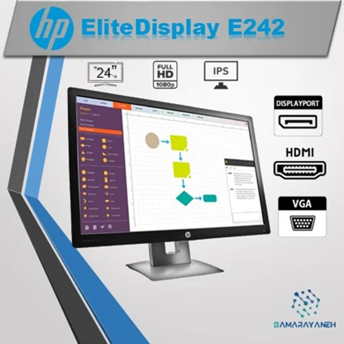 مانیتور 24 اینچ اچ پی HP E242 - نو آکبند FHD IPS